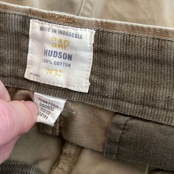 Vintage Gap Hudson Men’s Khaki Shorts 5 Pockets Flat Front size 32 - Picture 4 of 5